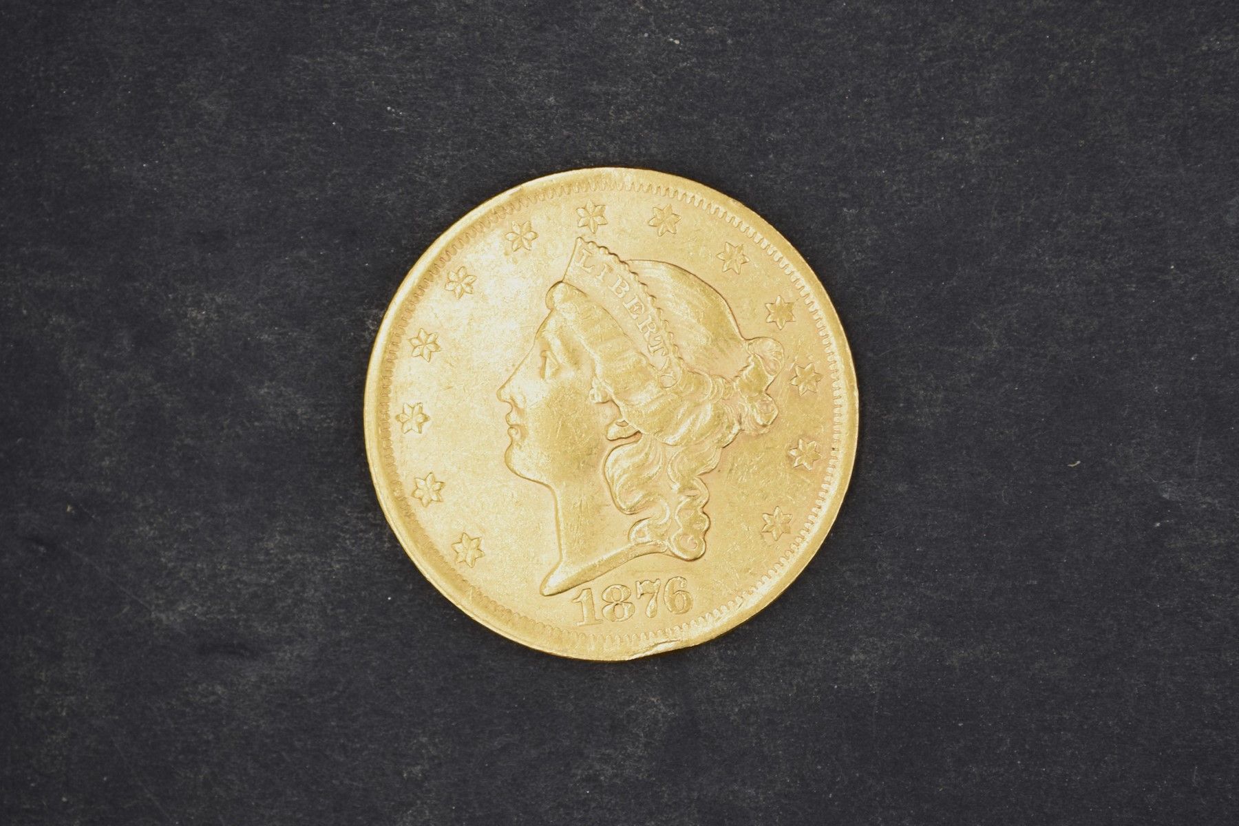 Null Pièce en or 20 dollars Liberty avec devise (1876 S)
Poids théorique : 33.43&hellip;