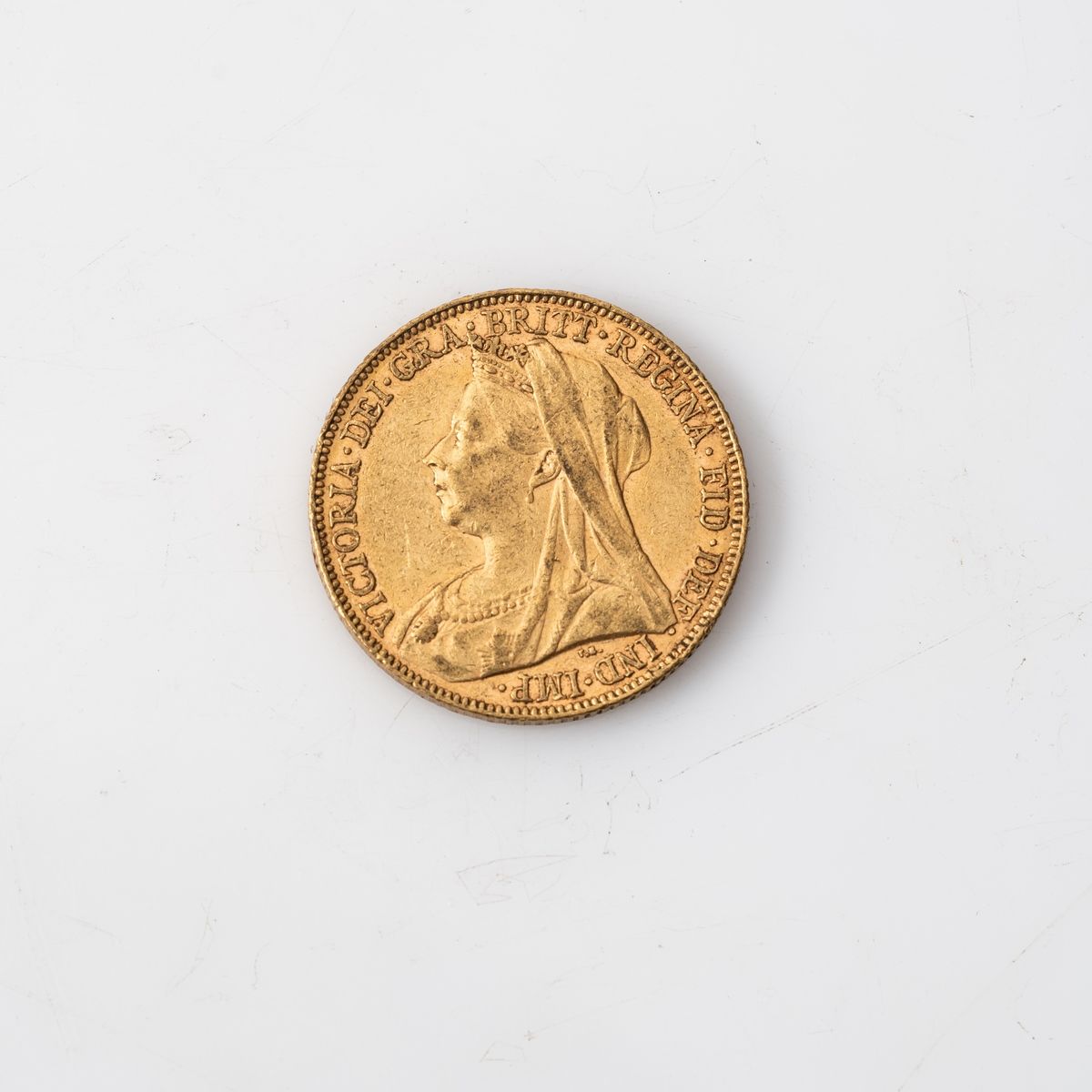 Null Una moneta d'oro da 1 Souverain Victoria testa vecchia (1896).

Peso: 7,98 &hellip;