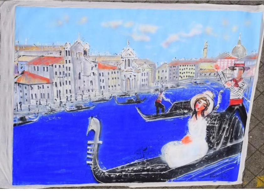 Null HRASARKOS (né en 1975) 

Femme dans une gondole

Huile sur toile 

1.42 x 1&hellip;