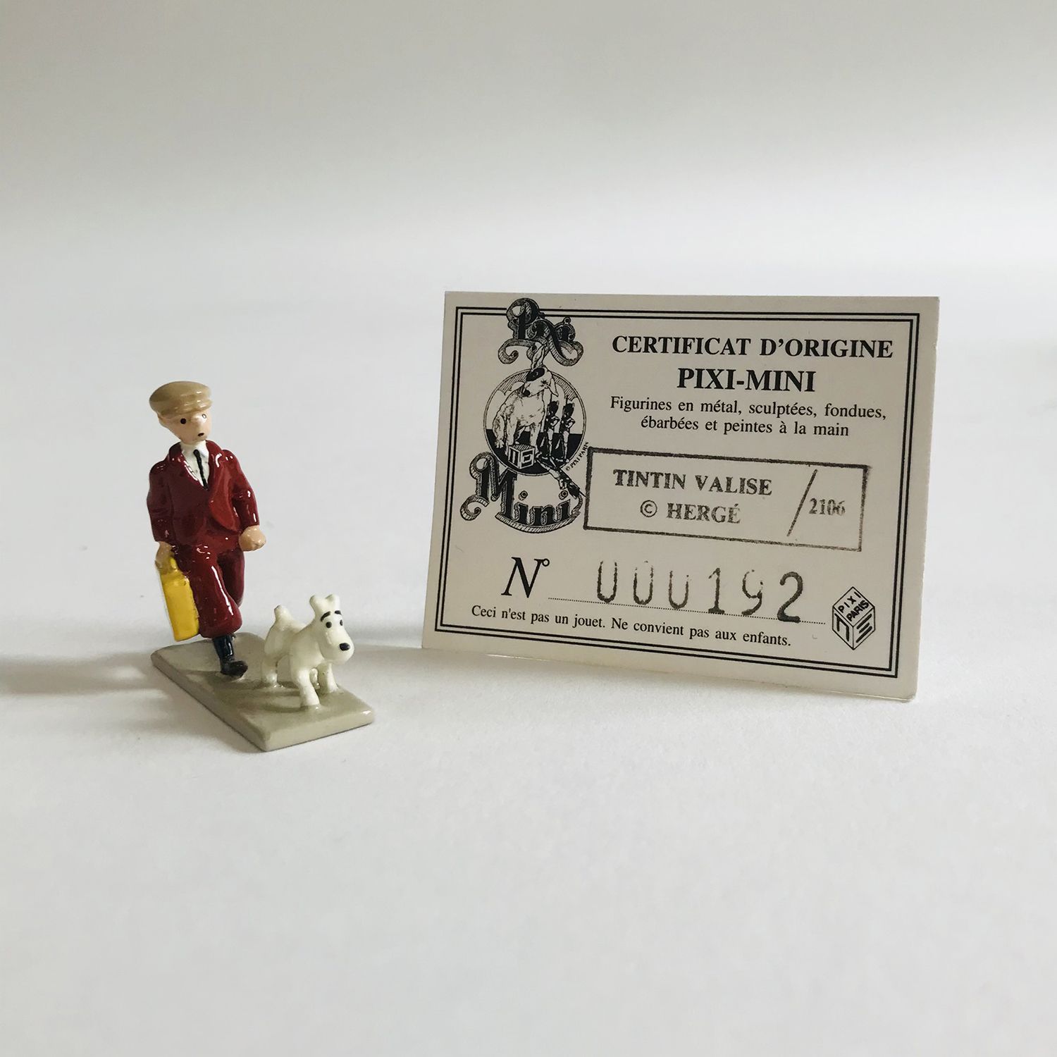 Null HERGÉ (Georges RÉMI) (1907-1983) Tintín - PIXI PIXI-Mini " Tintin valise " &hellip;