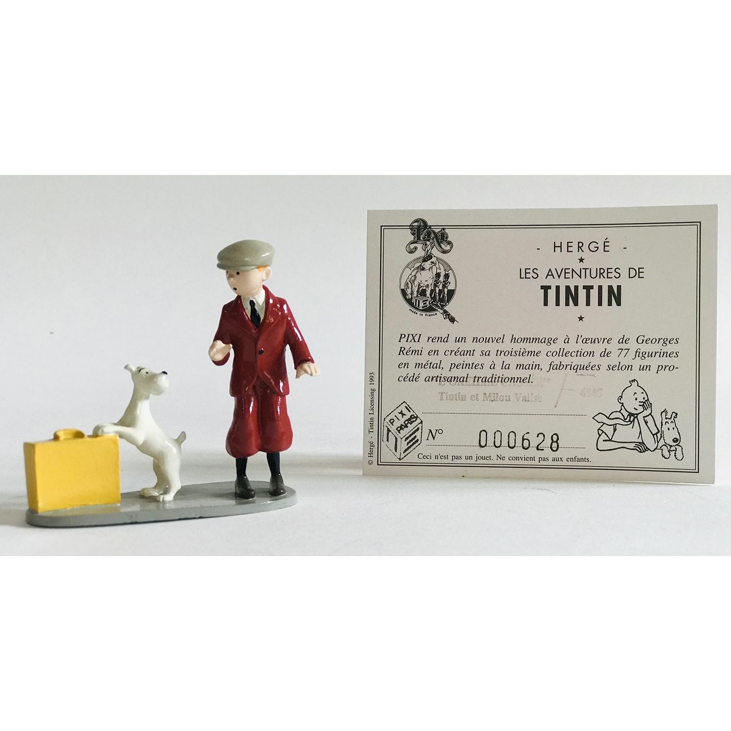 Null HERGÉ (Georges RÉMI) (1907-1983) Tintin - PIXI "破碎的耳朵：Tintin和Snowy行李箱" 在他忠实&hellip;
