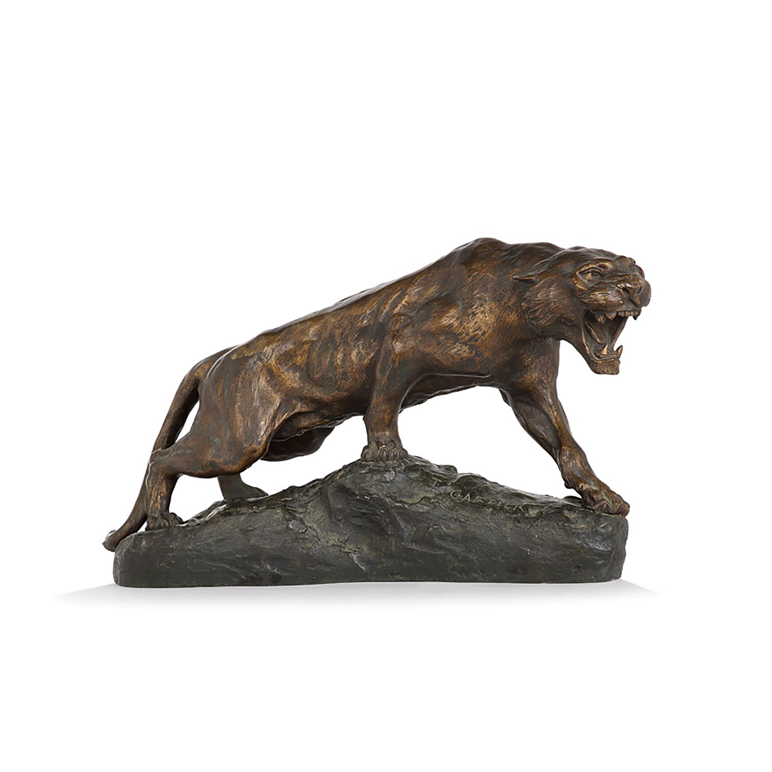 Null THOMAS CARTIER (1879-1943)

TIGRE FEULANT

Bronze de patine brune contrasté&hellip;