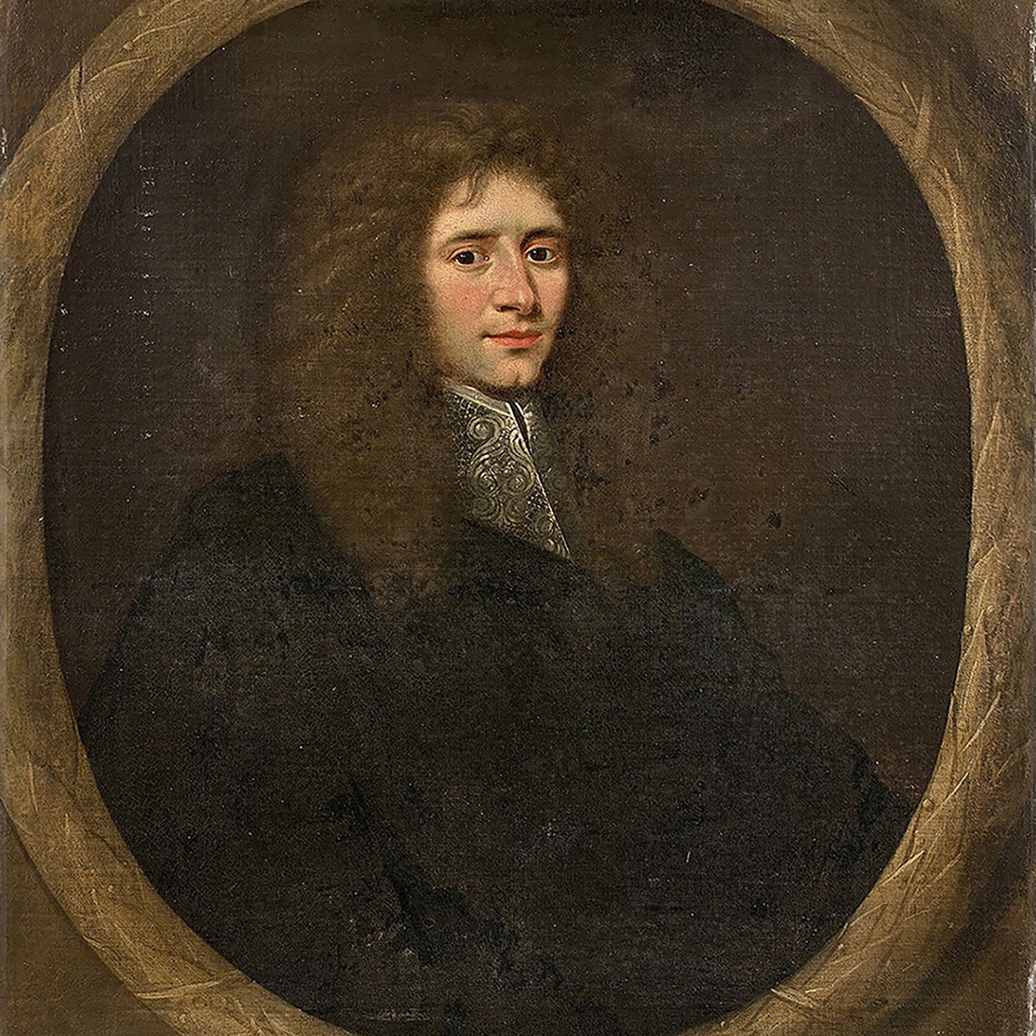 Null 约1660年的英国学校，JOHN GREENHILL的圆圈
雕刻在光学幻觉中的男人肖像
帆布
缺少和修复
约1660年的英国学校，J. GREENHI&hellip;