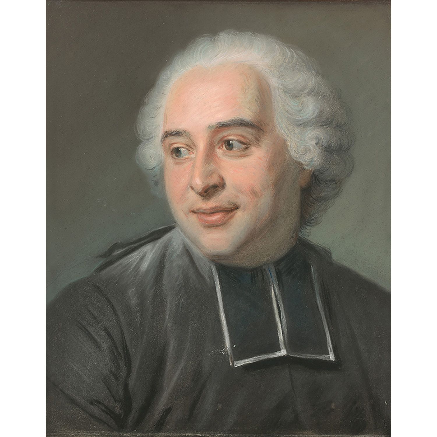 Null 18世纪末法国学派，莫里斯-昆廷-德-拉图的追随者
《修道院的肖像》弗朗索瓦-伊曼纽尔-波米耶（1713-1784）
粉彩画
18世纪末法国学派，昆廷&hellip;