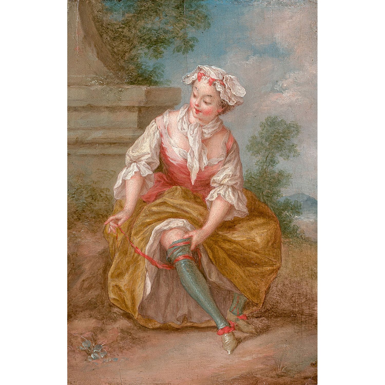 Null ATTRIBUTED TO ÉTIENNE JEAURAT (1699-1789)
FEMME À LA JARRETIÈRE
Panel
Witho&hellip;