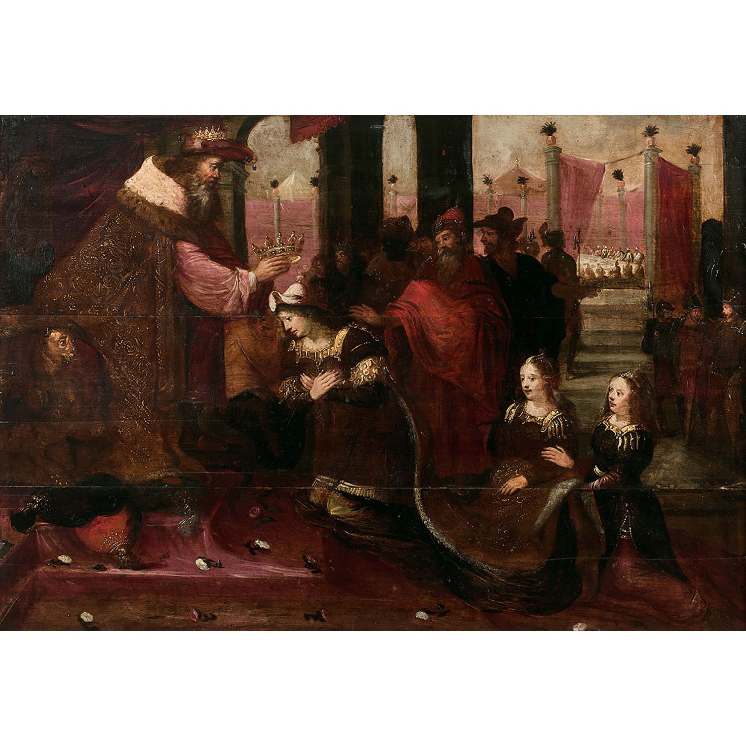 Null ESCUELA FLAMENCA c. 1600, círculo de Gillis COIGNET
La coronación de Ester
&hellip;