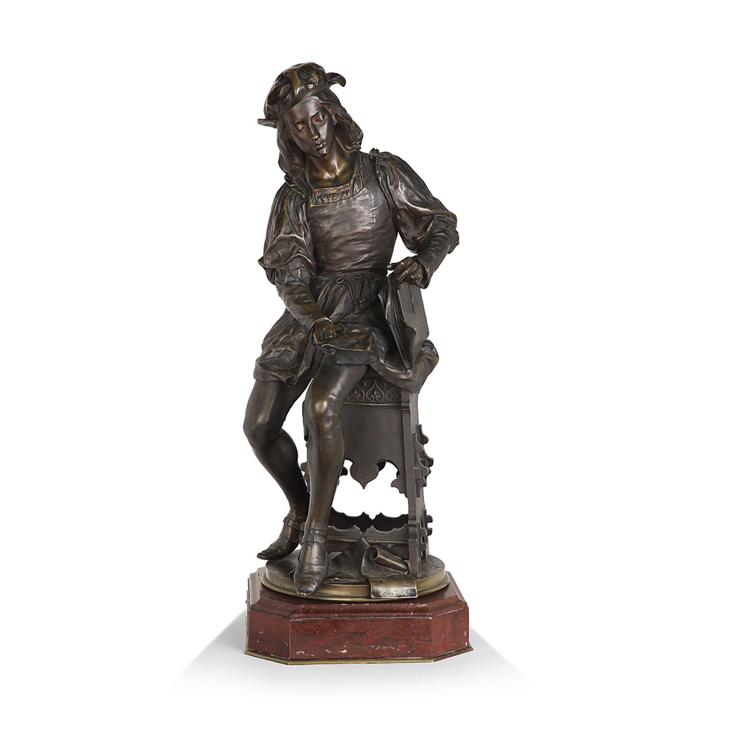 Null 伊波利特-莫罗(1832-1926)

恋爱中的Raphaël

青铜色，带有对比强烈的棕色铜锈

签名

旋转式大理石支架

带有棕色铜锈的青铜器；&hellip;