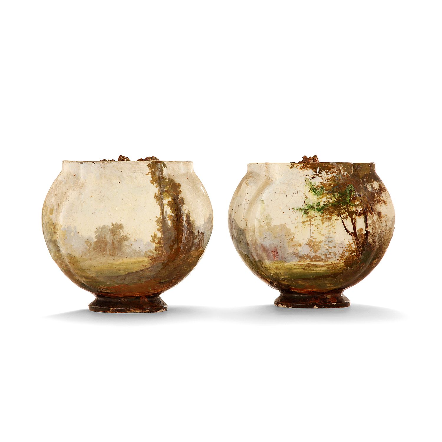 Null MONTIGNY SUR LOING (ATTRIBUTED TO)

Pair of earthenware billet vases with f&hellip;
