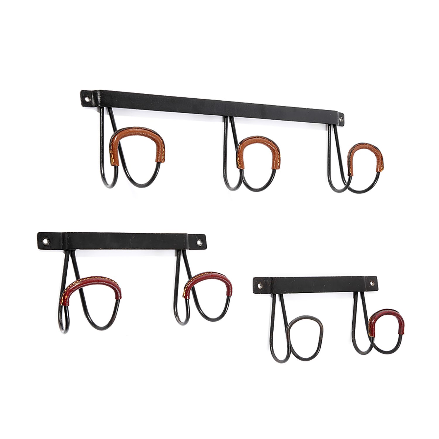 Null JACQUES ADNET (1900-1984)

Suite of three coat racks in black lacquered met&hellip;
