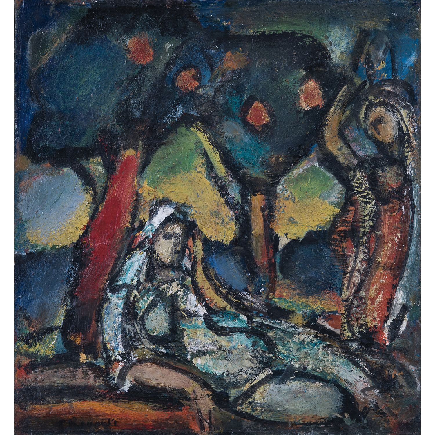 Null 
GEORGES ROUAULT (1871-1958)

OLD ORIENT, 1945-1946

Oil on paper mounted o&hellip;