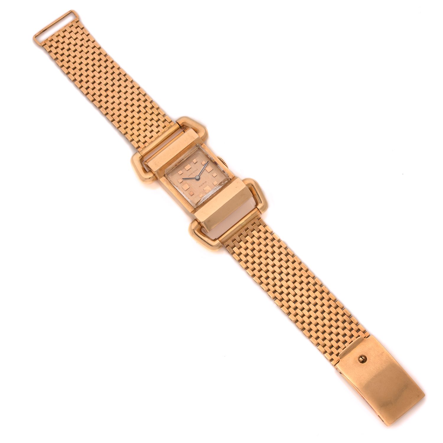 Null LEROY & FILS

YEARS 40

Yellow gold bracelet watch

CASE: rectangular with &hellip;