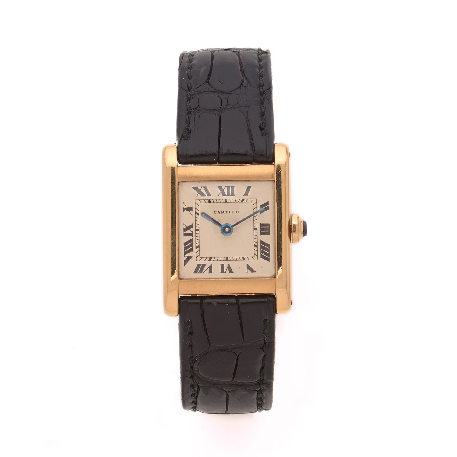 Null CARTIER

TANK

Montre bracelet en or jaune sur cuir.

BOITIER : rectangulai&hellip;