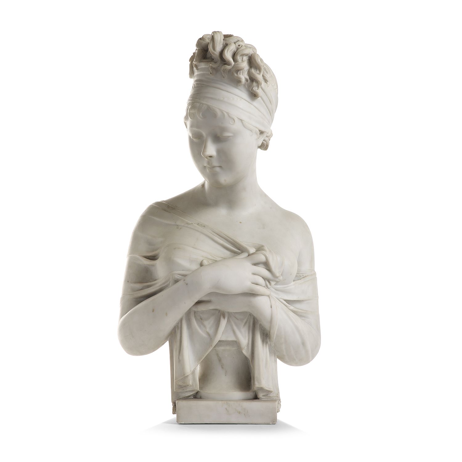 Null Busto in marmo di scuola francese del XIX secolo di Juliette Récamier, dopo&hellip;