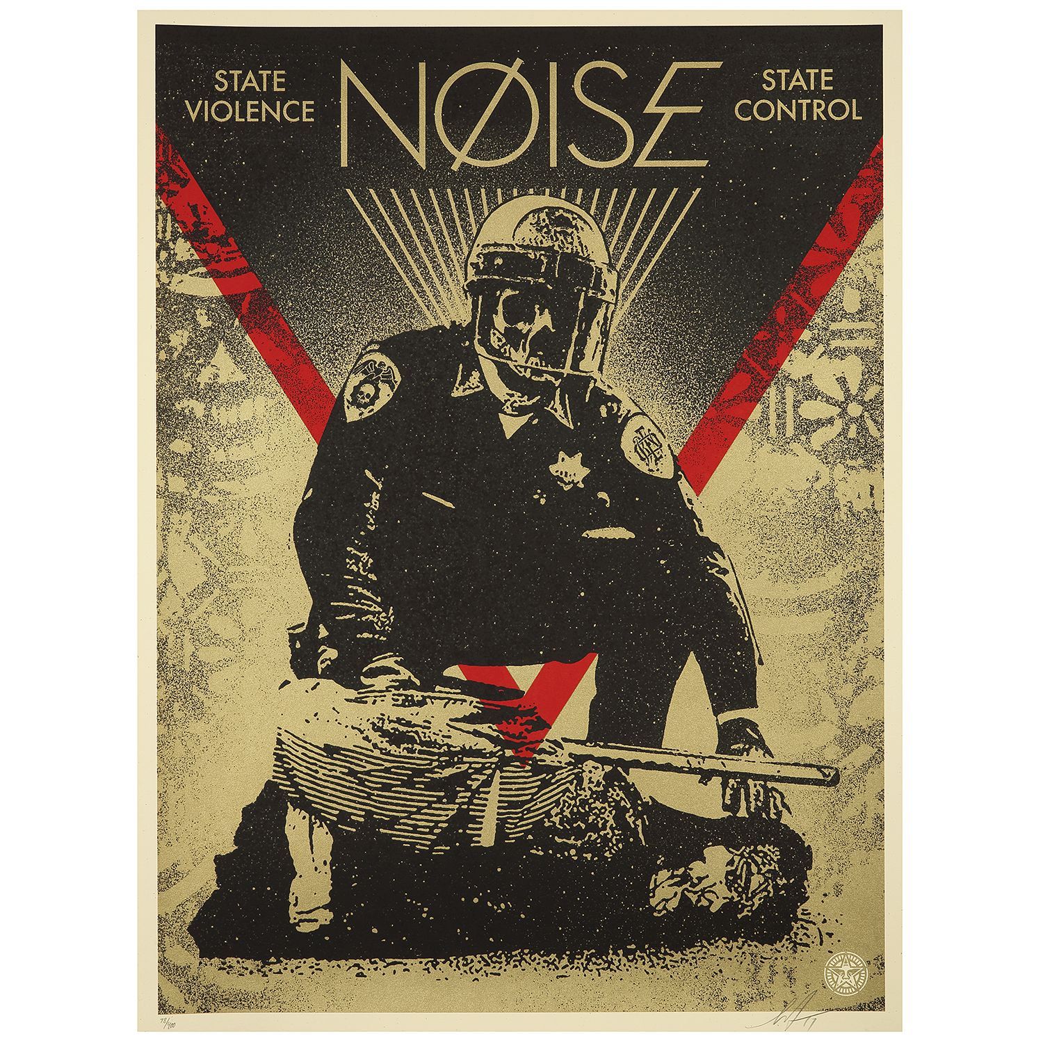 Null SHEPARD FAIREY (né en 1970) STATE VIOLENCE STATE CONTROL, 2017 Sérigraphie &hellip;