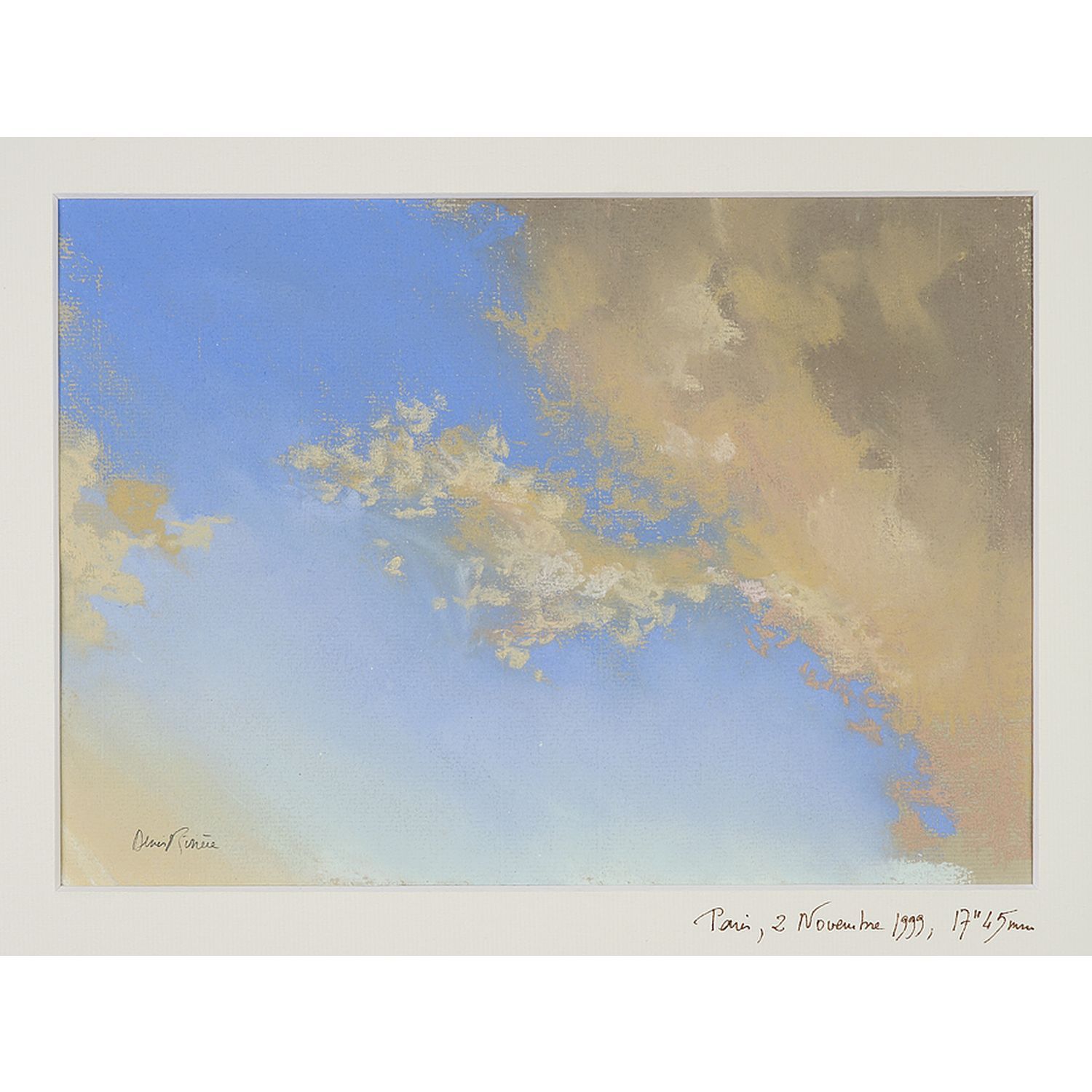 Null DENIS RIVIÈRE (1945-2020)

SKY OF NOVEMBER 2, 1999

Pastel on paper 

Signe&hellip;