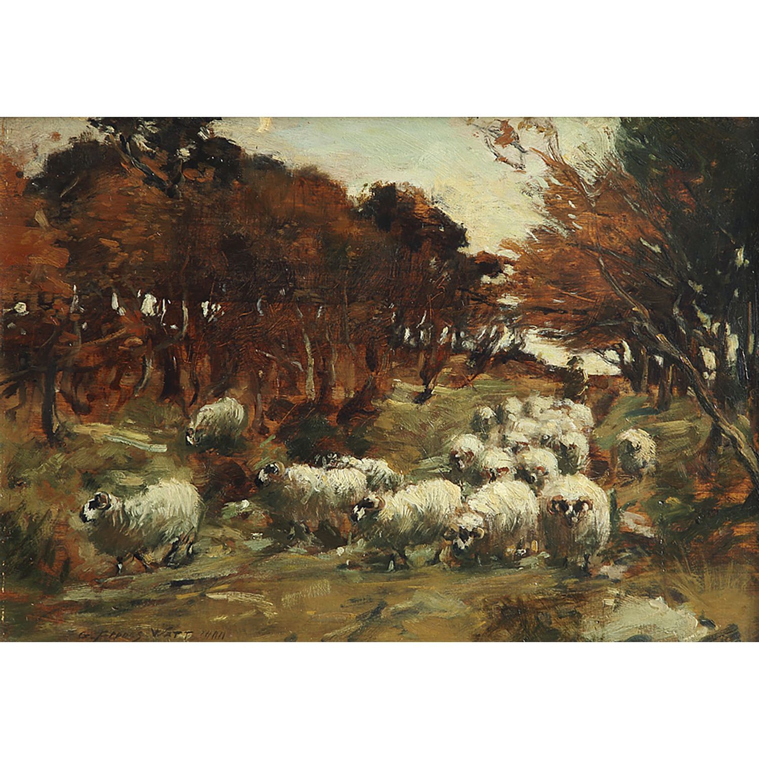 Null 乔治-菲德斯-瓦特(1873-1960)

有羊的风景

板上油彩

左下方有签名

面板油画；左下角有签名

24,5 x 35 cm - 9 5/&hellip;