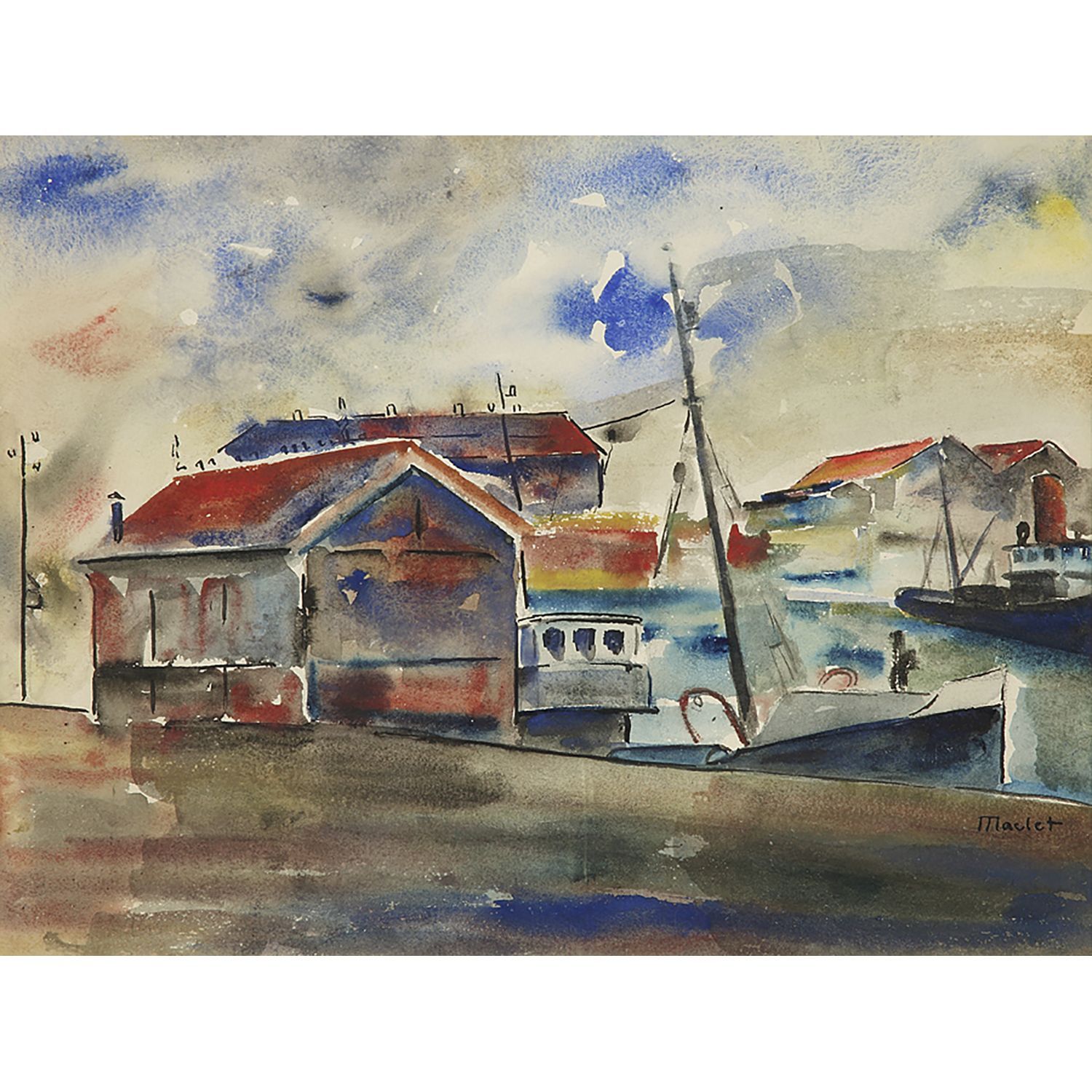 Null ÉLISÉE MACLET (1881-1962)

VUE D'UN PORT

Gouache sur papier

Signée en bas&hellip;