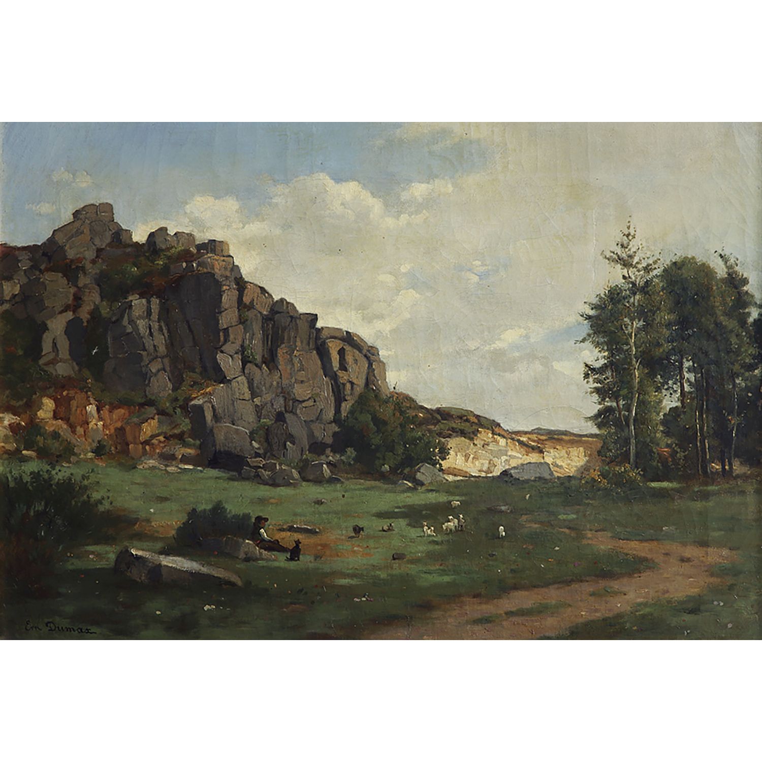 Null 埃内斯特-约阿希姆-杜马克斯（1811-？）

牧羊人在休息时

布面油画

左下方有签名

布面油画；左下方有签名

38 x 55 cm - 15&hellip;