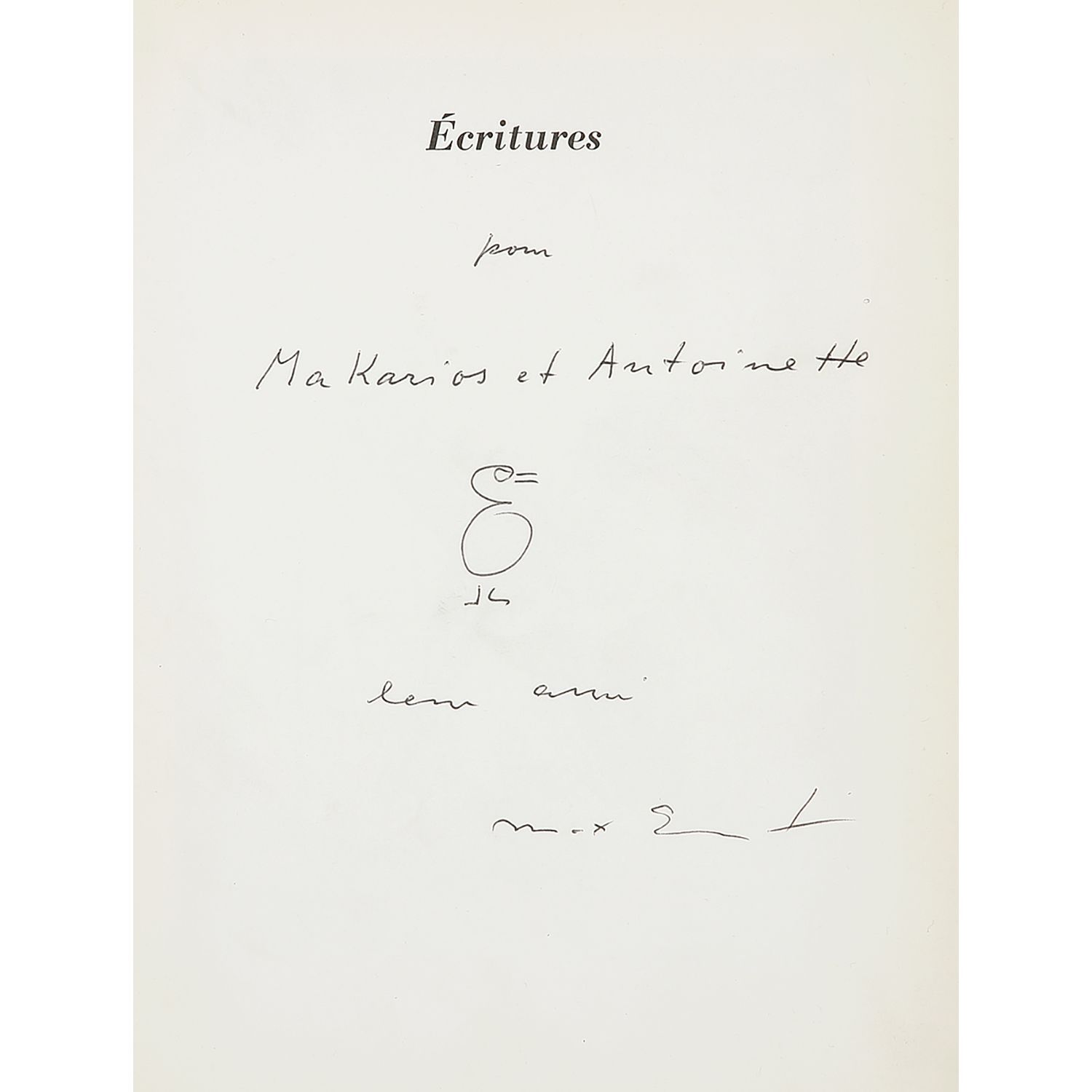 Null MAX ERNST (1891-1976)

SURREALIST BIRD, 1970

Ink on the false title sheet &hellip;