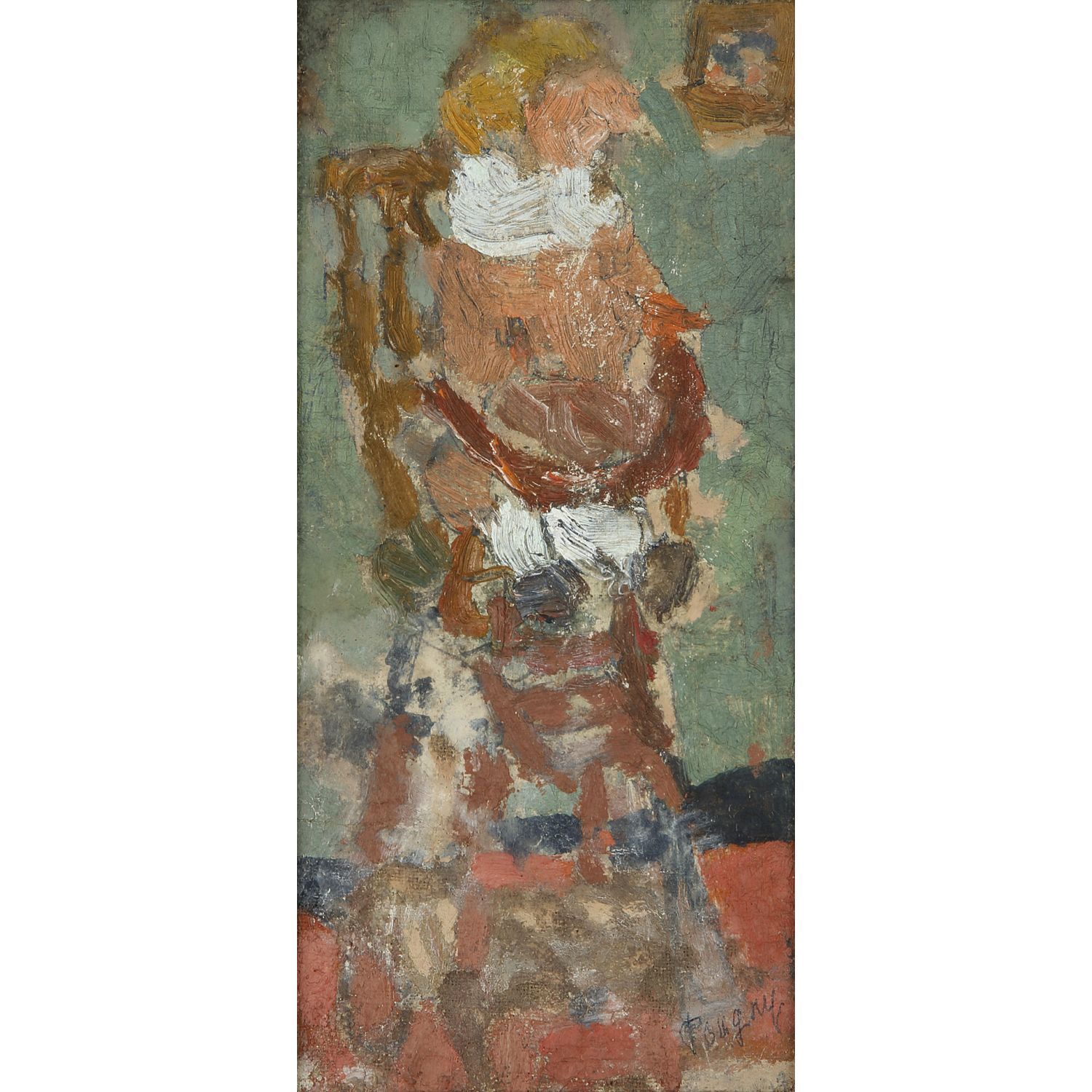 Null 让-普格尼(1894-1956)

孩子在高脚椅上

布面油画，装在面板上

右下方有签名

铺在画板上的油画；右下方有签名

17 x 8 cm -&hellip;
