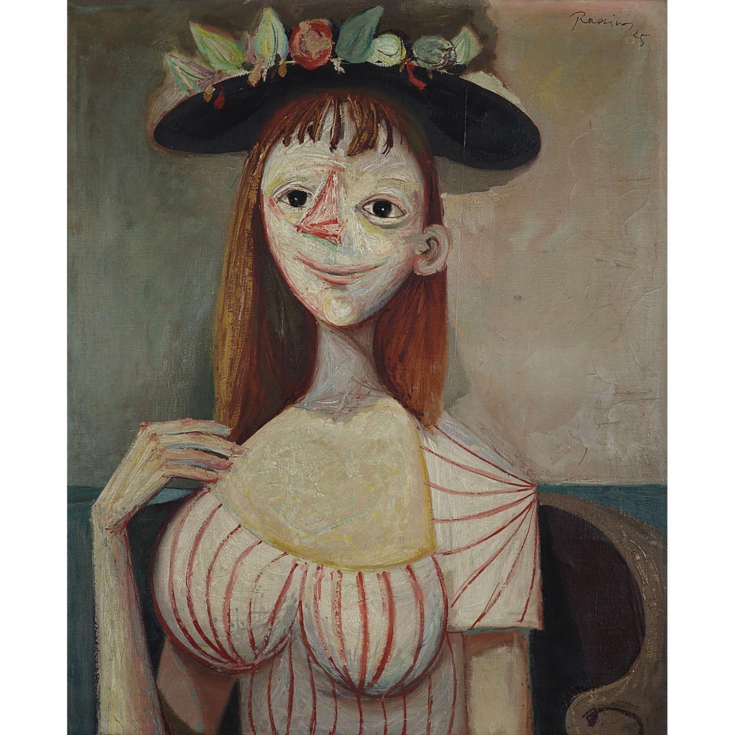 Null 马利奥-普拉西诺斯(1916-1985)

红发女孩，1945年

布面油画

右上方有签名和日期 "45"。

背面有副署，标题和日期

布面油画；&hellip;