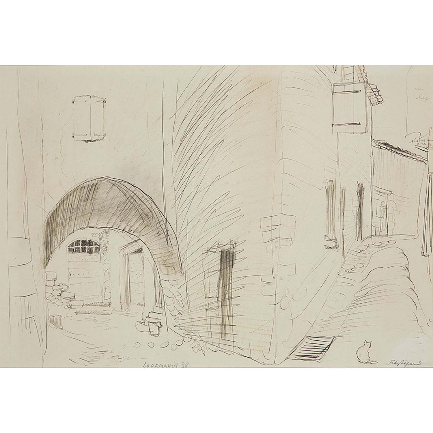 Null EDY LEGRAND (1892-1970) 

LANE OF LOURMARIN, 1938

Ink on paper 

Signed lo&hellip;
