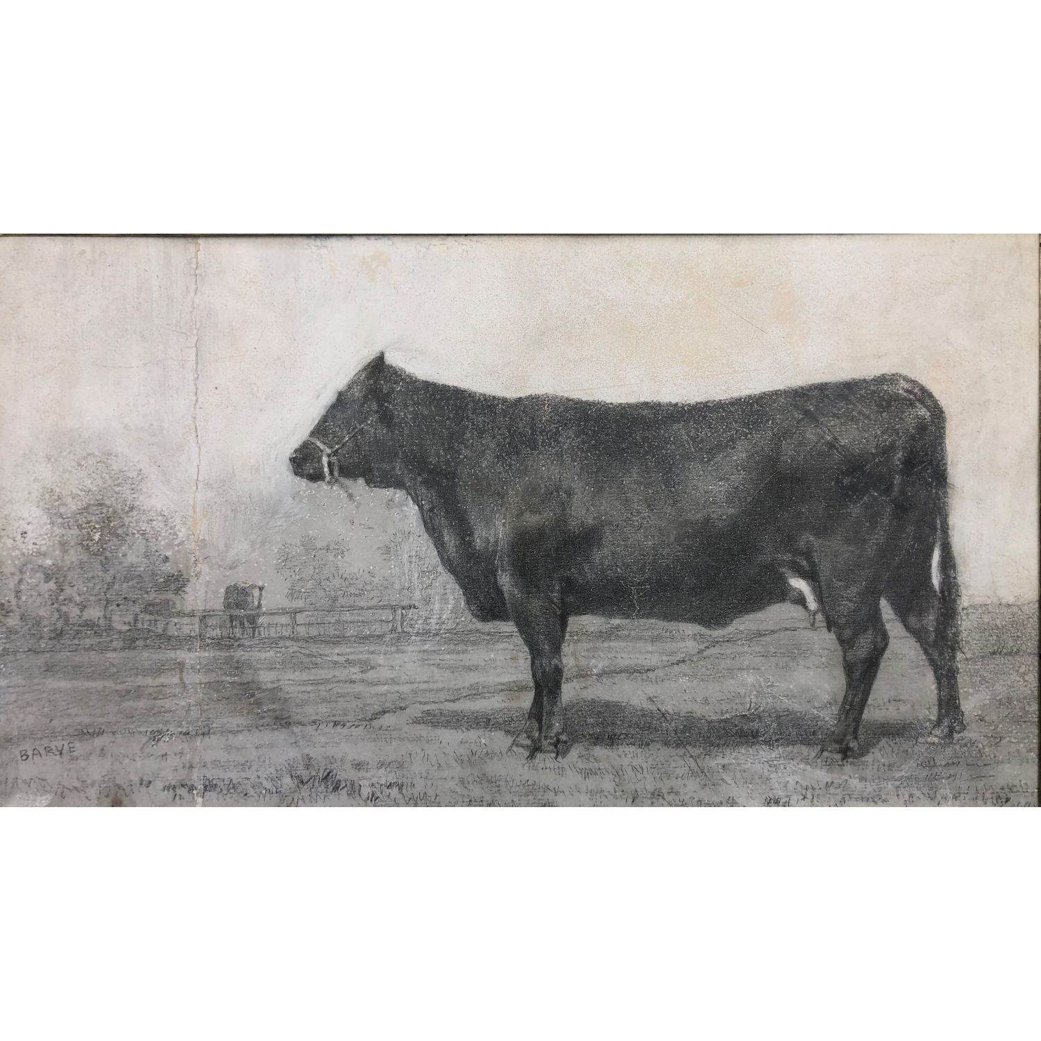 Null ANTOINE LOUIS BARYE (1795-1875)

STUDY FOR A COW 

Charcoal and white chalk&hellip;