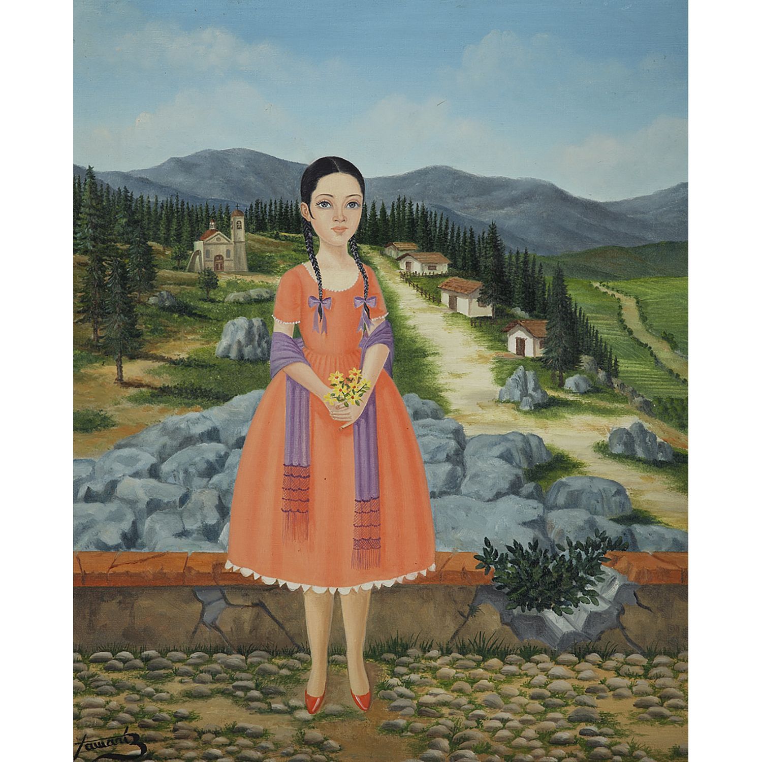 Null 爱德华多-塔马瑞兹（生于1945年）

墨西哥女孩在一个村庄前

布面油画

左下方有签名

布面油画；左下方有签名

50 x 40,5 cm - &hellip;