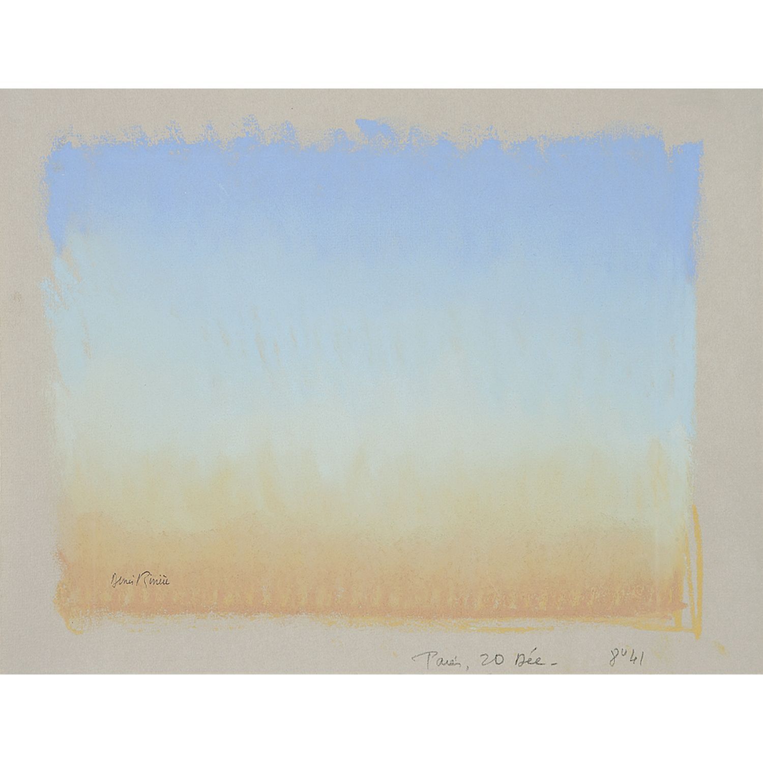 Null DENIS RIVIÈRE (1945-2020)

HIMMEL AM 20. DEZEMBER, 1999

Pastell auf Papier&hellip;