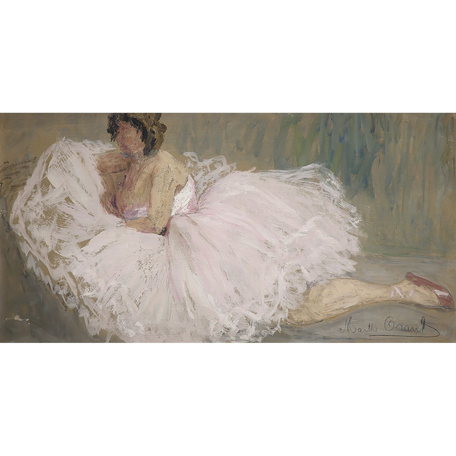 Null 马特-奥兰特(1874-1953) 

休息时的舞者

纸板上的油彩

右下方有签名

纸板上的油画；右下方有签名

41 x 80 cm - 16 &hellip;