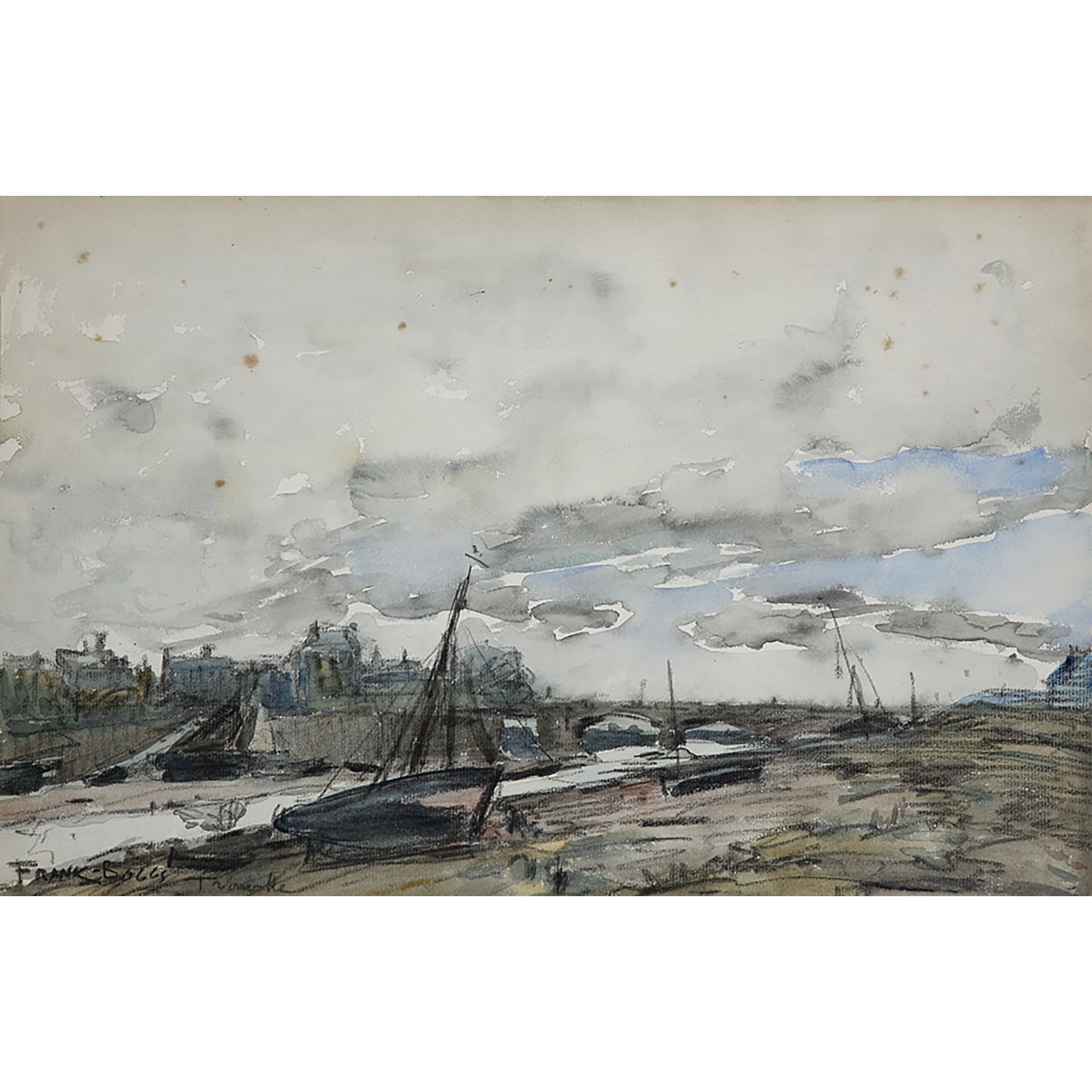 Null 弗兰克-博格斯(1855-1926)

特瓦克河畔

纸上水彩画

左下角有签名并注明 "特鲁瓦"。

纸上水彩；左下方有签名并注明 "Trouvil&hellip;