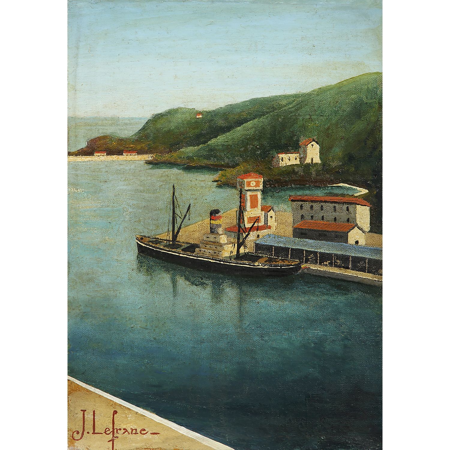 Null 儒勒-勒弗朗 (1887-1972)

港口-文德斯

布面油画，装在面板上

左下方有签名

铺在画板上的油画；左下方有签名

27 x 19 cm&hellip;