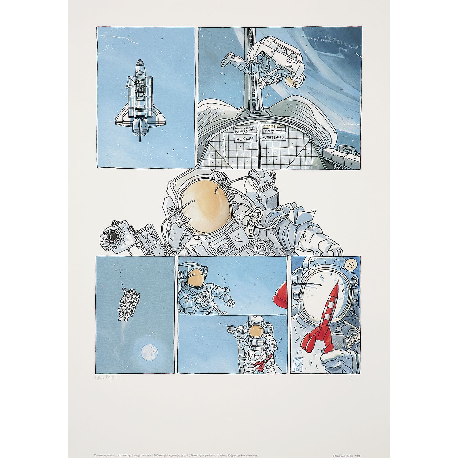Null JUILLARD, André (né en 1948)
"Hommage à Tintin, on a marché sur la lune"
Im&hellip;