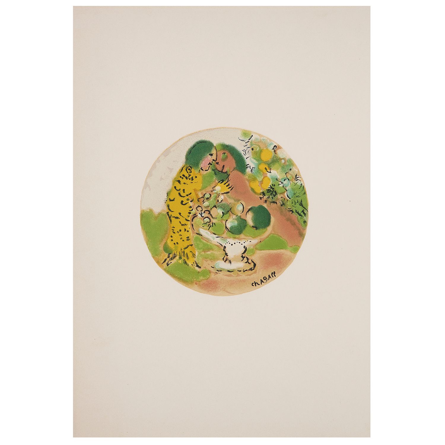 Null MARC CHAGALL (1887-1985)
Medallón
Litografía en colores sobre papel
Litogra&hellip;