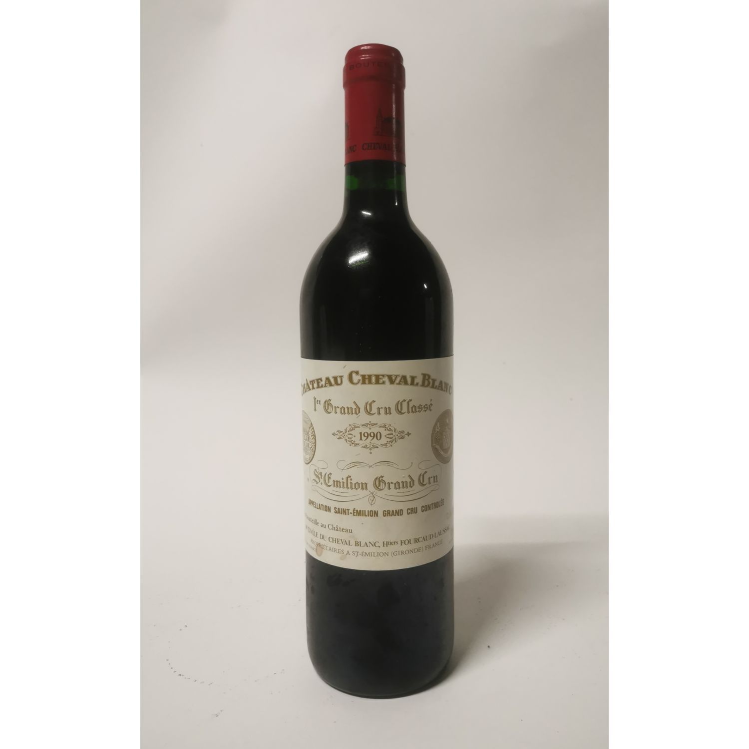 Null 1 botella Château CHEVAL-BLANC, 1° Grand Cru Saint-Emilion 1990