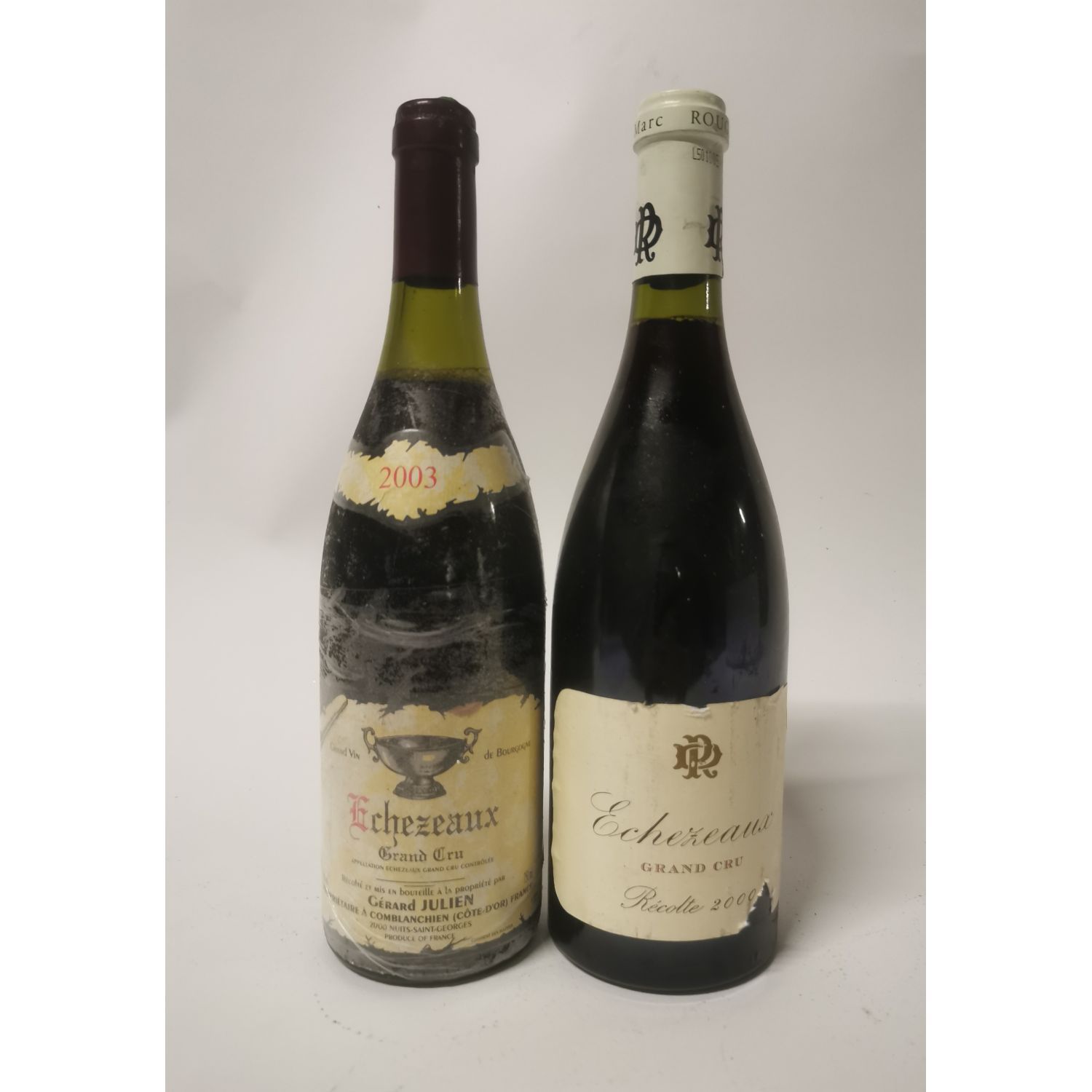 Null Set of 2 bottles 1 bottle ECHEZEAUX, Grand cru Marc Rougeot-Dupin 2000 ETL &hellip;