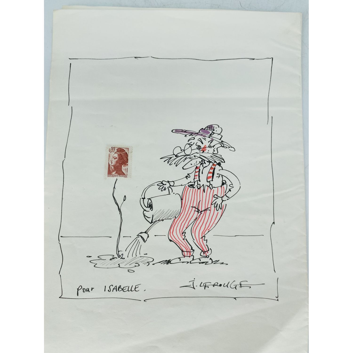 Null Jacques LEROUGE (né en 1954)
Dessin humoristique dédicacé représentant un j&hellip;
