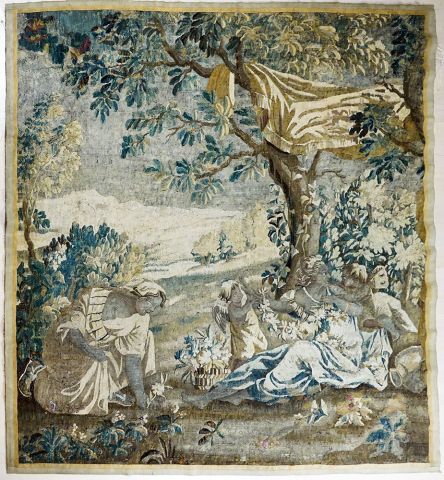 Null Tapisserie d'Aubusson 

Laine, coton et soie. France, XVIIe siècle.

H: 234&hellip;