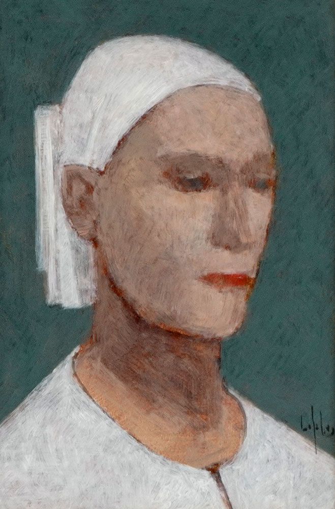 Null LEFEBVRE, Pierre (1954-)
"Bonnet blanc"
Oil on masonite
Signed and dated on&hellip;