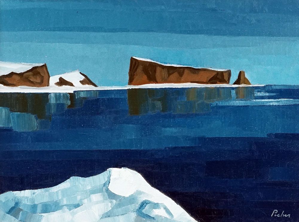 Null PICHER, Claude (1927-1998)
"Percé en hiver"
Oil on canvas
Signed on the low&hellip;