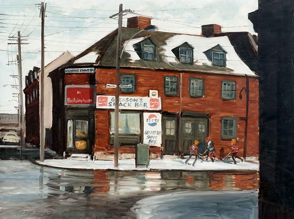 Null TOMALTY, Terry (1935-)
Gleason's snack bar
Oil on masonite
Signed and dated&hellip;