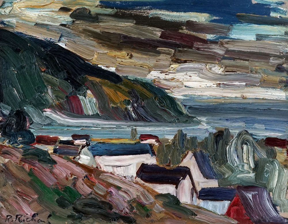 Null 里查德，勒内-让(1895-1982)
"Cap-aux-Oies，海边，Charlevoix"。
异型油
左下方有签名：R. Richard
背面有&hellip;