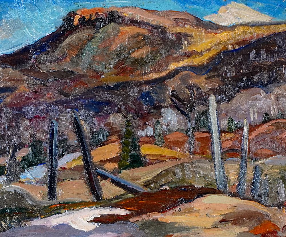 Null 科莱尔，诺拉-弗朗西斯-伊丽莎白（1898-1979）。
秋天的风景（反面：白桦树）
板上油彩
左下方有签名：NC

出处。
大陆画廊，蒙特利尔
私人&hellip;