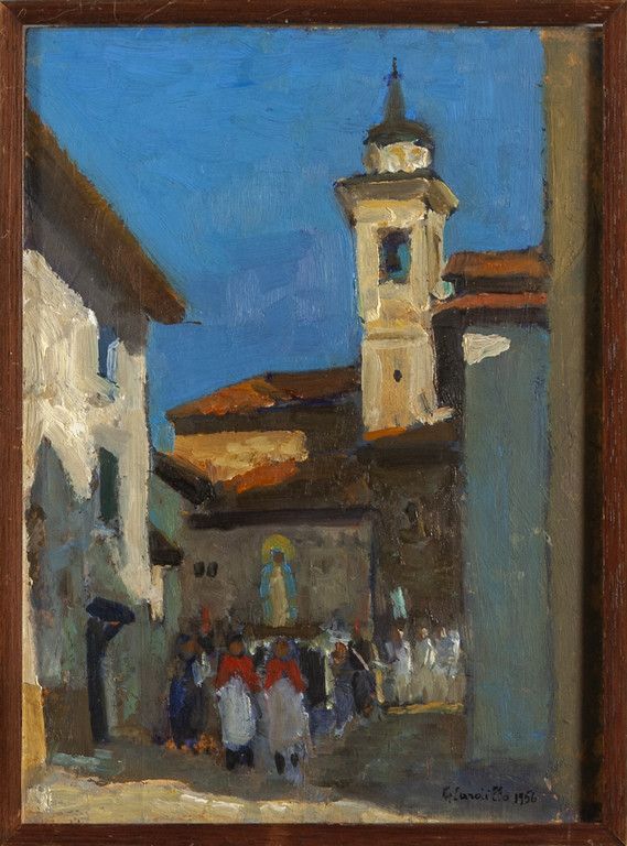 CARDILLO GIUSEPPE CARDILLO GIUSEPPE (1927-2007) 
La procession à Cassano Spinola&hellip;