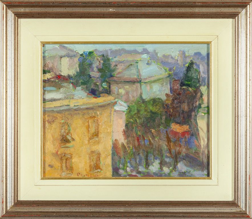 PRONZATO GIOVANNI GIOVANNI PRONZATO (1934-) 
Roofs of Genoa
oil on panel cm.30x2&hellip;