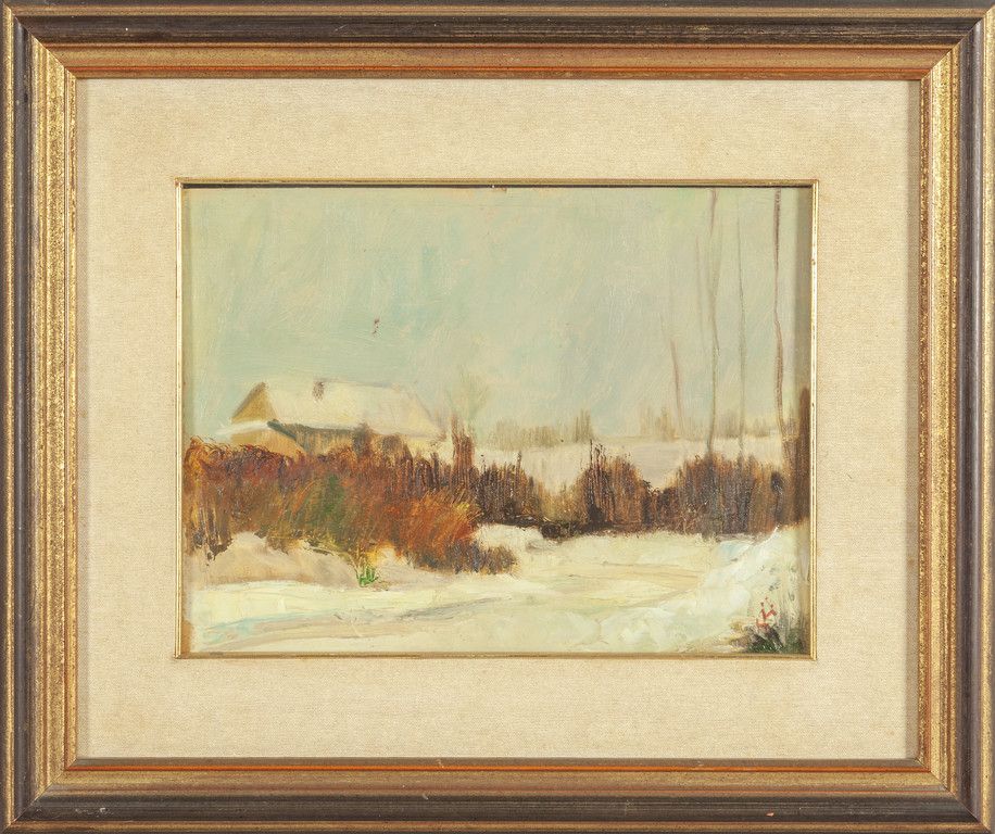 CIUCCI MARIO MARIO CIUCCI (1903-1968) 
Snowy landscape with houses
oil on board &hellip;