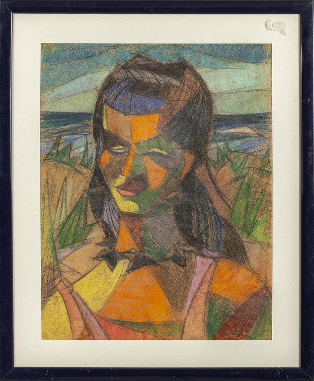 CUNIOLO ARMANDO ARMANDO CUNIOLO (1900-1955) 
Portrait féminin cubiste
pastel sur&hellip;