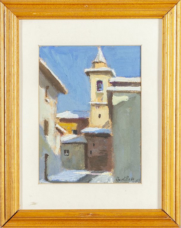 CARDILLO GIUSEPPE CARDILLO GIUSEPPE (1927-2007) 
Campanile
olio su cartone cm.13&hellip;