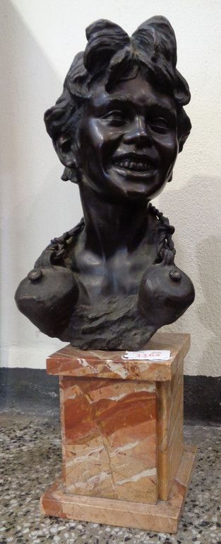 CINQUE VINCENZO VINCENZO CINQUE (1882-1964) 
Acquaiolo scultura in bronzo a pati&hellip;