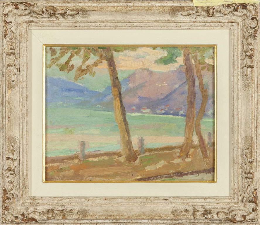 MORO GIUSEPPE MORO GIUSEPPE (1888-1956) 
Rapallo
huile sur panneau cm.31x23 5
f.&hellip;